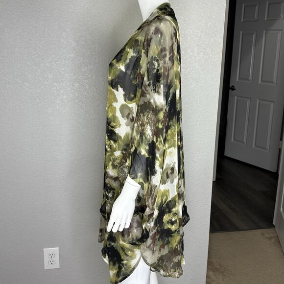 NWT Maggie Barnes Kimono Sheer Chiffon Watercolor Size 3X - Picture 3 of 8